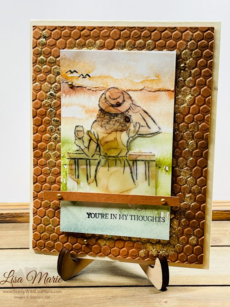 Stampin up Natural Tone Blends on vellum with alcohol
